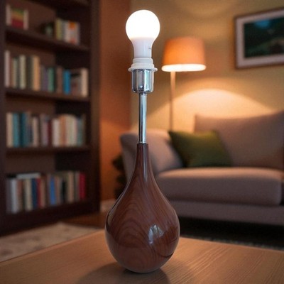 B&Q ''Valance'' Lampe - TB01926 Sockel in Holzoptik, E27 Fassung, 42,5 cm hoch