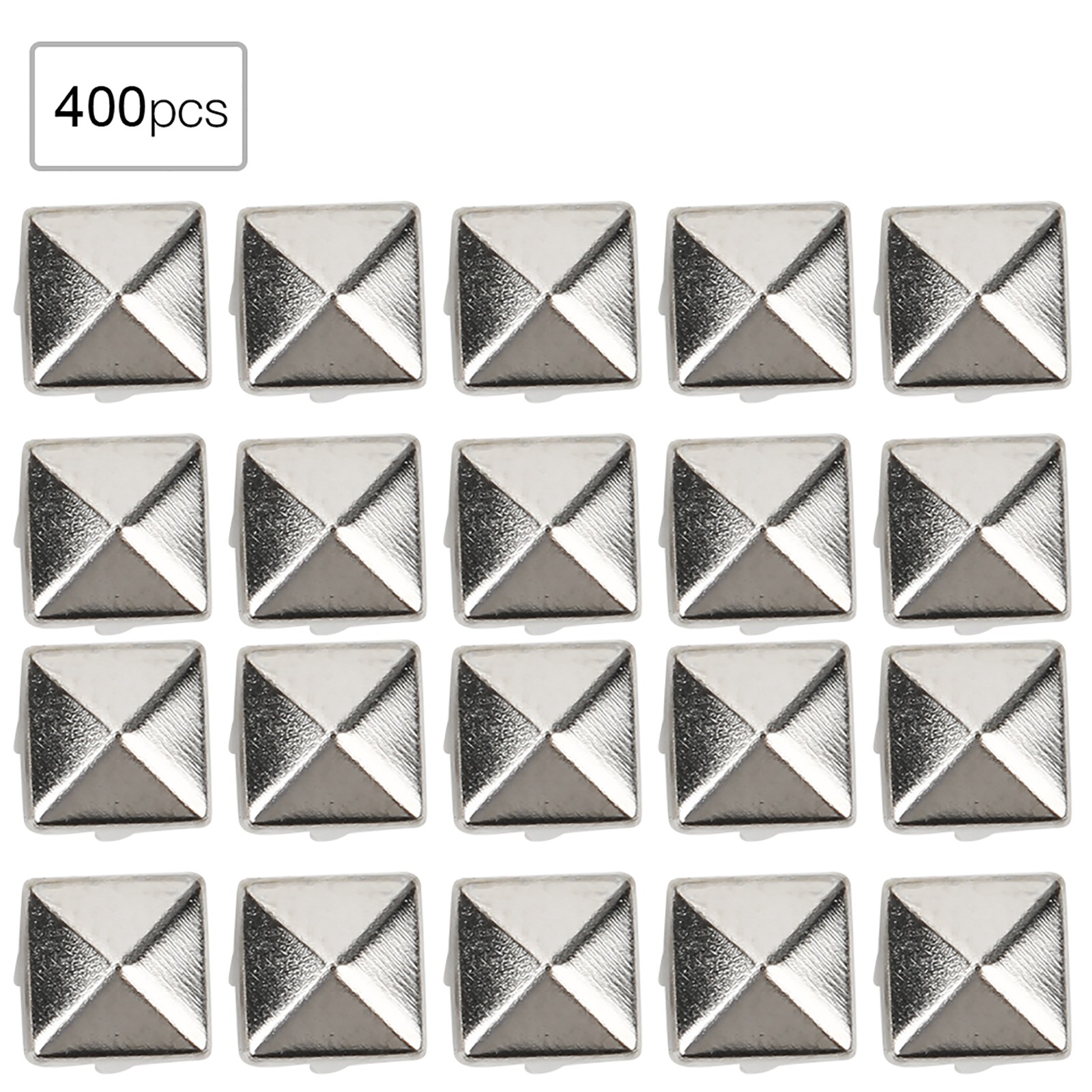 400 Sets 4MM-7MM Leathercraft Spike Rivets Square Spike Studs Bags Shoes Bel