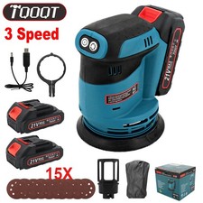 TQOQT 21V Cordless Orbital Sander 3 Speed Electric Sanders 3 Speed & 15X Sheets