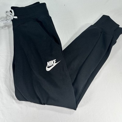 Nike Sportswear Polyknit Cuff Joggers Womens Black White X-Small