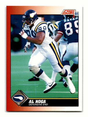 Al Noga 1991 Score #199 Minnesota Vikings Centered Mint to Gem
