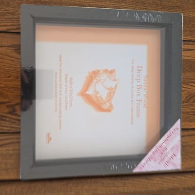 5 x Hobbycraft schwarzer tiefer Kastenrahmen 20 cm x 20 cm, 2 cm Tiefe
