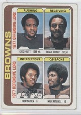 1978 Topps Team Checklist Greg Pruitt Reggie Rucker Thom Darden #506 0f4
