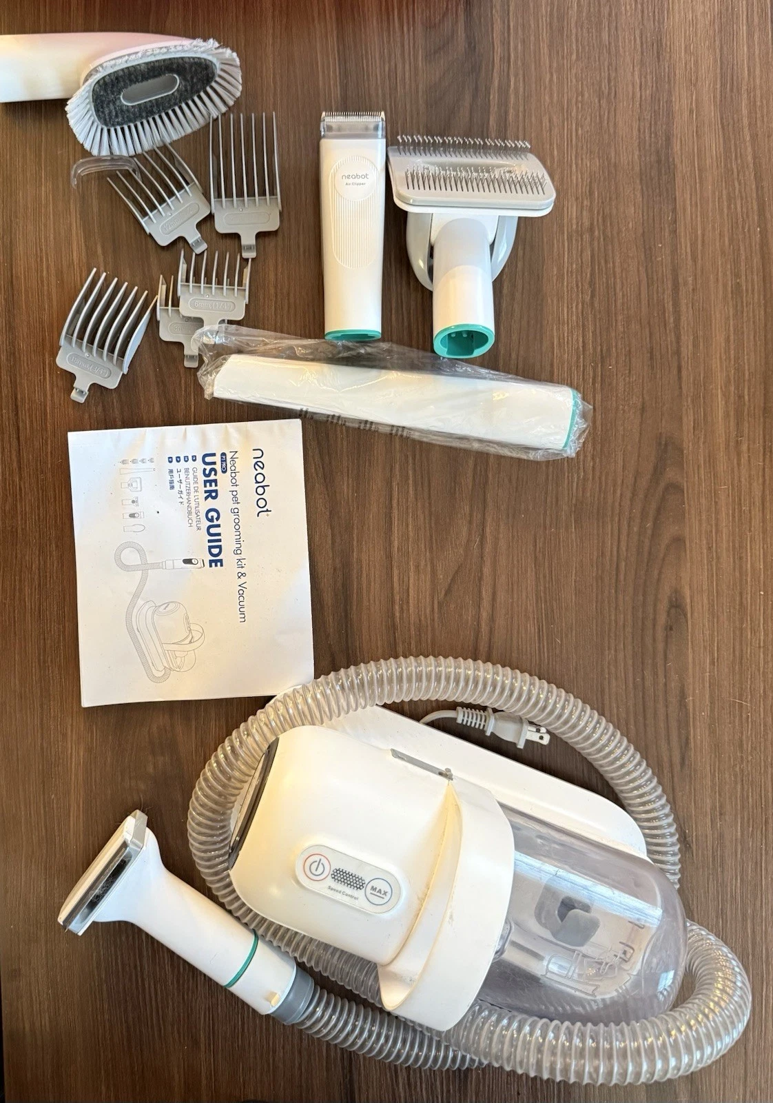 NEABOT Vacuum Suction P1 Pro Pet Grooming Kit Assortment Attachments Used