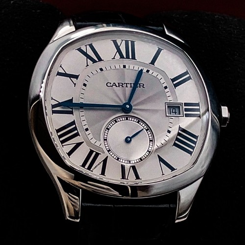 Cartier Drive de Cartier White Dial on Black Leather 41mm WSNM0004 Box Papers