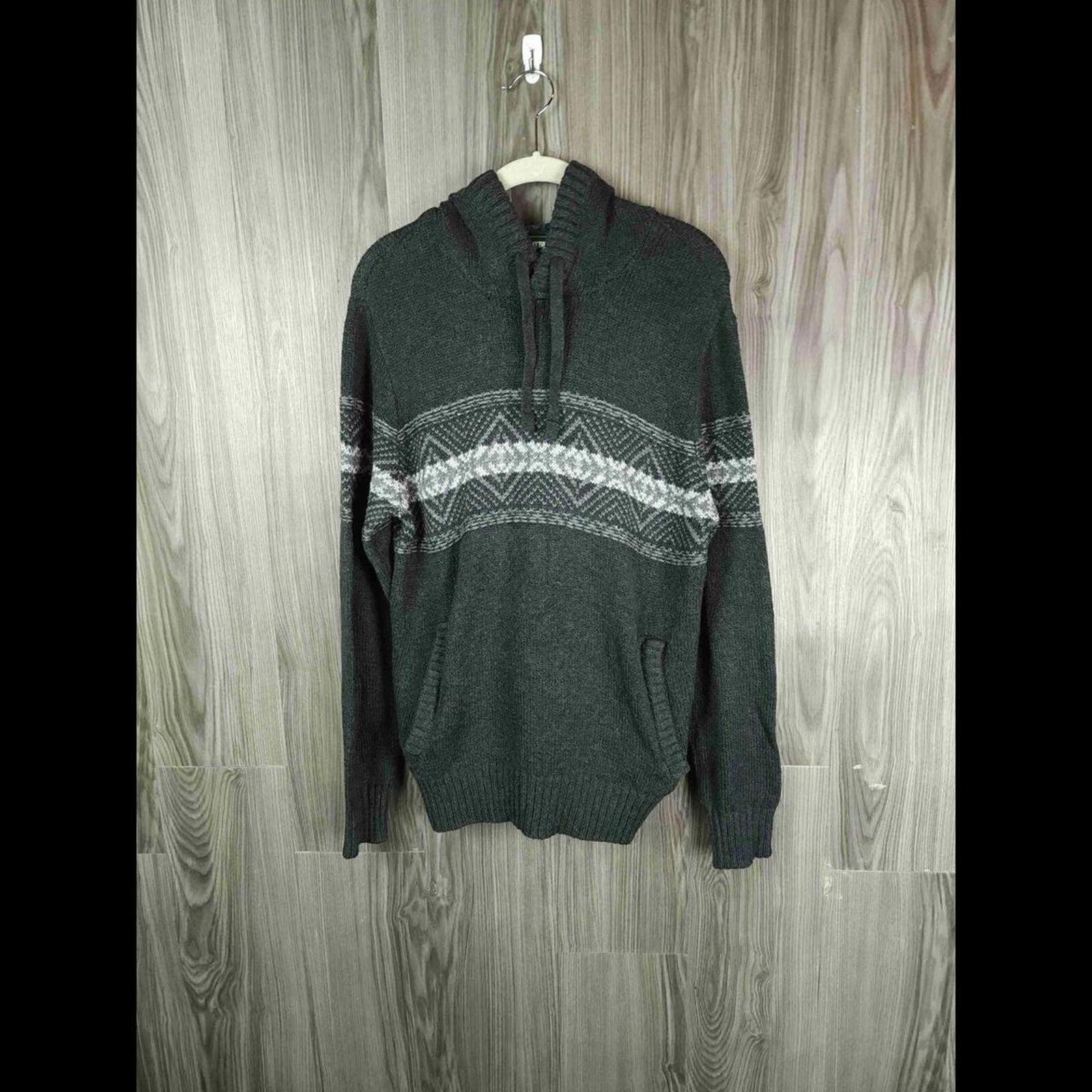 American Eagle Gray Patterned Drawstring Front Po… - image 1