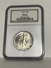 1945 WALKING LIBERTY HALF DOLLAR NGC MS 66 BEAUTIFUL LUSTROUS CLEAN WHITE SATIN