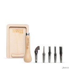 Arteina Lino Cutting Mini Set Wooden Case 8cm Handle Printmaking Tool Palette