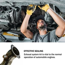 2-Bolt 3 Inch Exhaust Flange Repair Kit,Stainless Steel Exhaust System Kit wi...