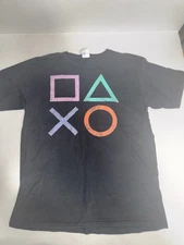 Port And Company PlayStation Buttons Mens Large Black Short Sleeve T-Shirt