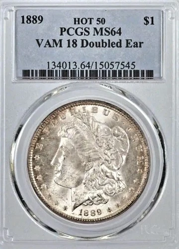 1889 Morgan Dollar PCGS MS64 VAM 18 Doubled Ear - Hot 50 - Very Affordable