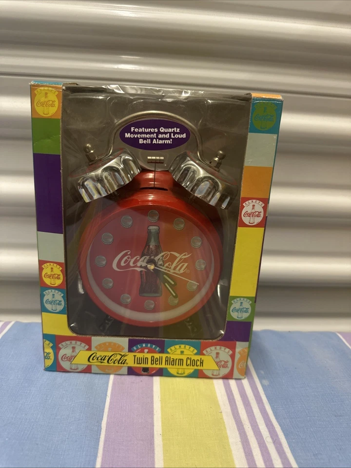 Coca Cola twin bell alarm clock advance clock co 1996 Bin 900 - Image 2 of 4