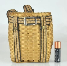 VINTAGE SMALL HAND-WOVEN TRAPPERS BACKPACK - TRAPPERS BACKPACK - 4 1/2"