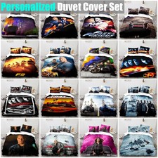 Fast & Furious Doona Quilt Duvet Cover Set Pillowcase Double Queen King Size Bed