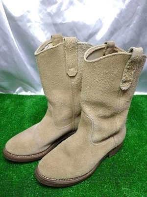 Red Wing 8188 Pecos Boots Old Vertical Wing Tag 90s Beige Suede