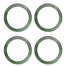 Universal CD Stripe Magnetic Adapter Ring, 4 Pcs Sticker Ring, Green