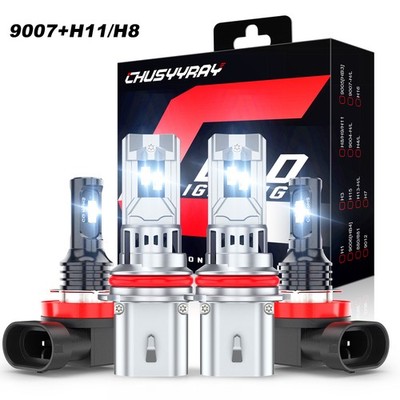 FIT 2005-2019 Nissan Frontier 4x High&Low Beam LED Headlight Fog Light Bulbs Kit