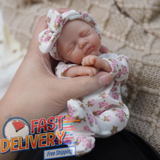 7" Girl Micro Preemie Full Body Silicone Baby Doll, Realistic Newborn Baby Doll