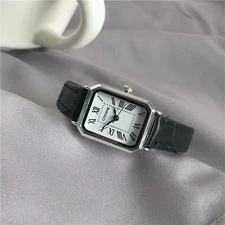 Retro Watches Classic Casual Quartz Dial Leather Strap Band Rectangle WatchFash