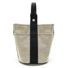 Authentic Hermes Toile Saxo PM Natural and Black