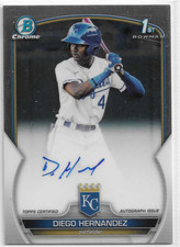 DIEGO HERNANDEZ 2023 BOWMAN CHROME ON-CARD AUTOGRAPH AUTO ROOKIE RC SP ROYALS