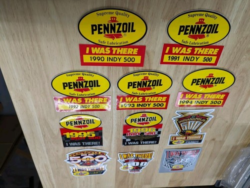 Indianapolis 500 Pennzoil I Was There Decals. Lot Of 11 Years (1990-2000). New - Picture 5 of 5