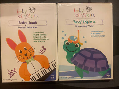 2 Baby Einstein Baby DVD s New Factory Sealed Baby Bach And Baby Neptune