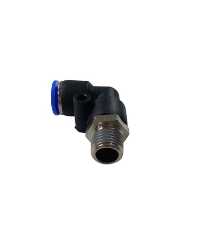 3/8" Tube OD x 1/4" MNPT Brass Composite 90° Elbow Push-in - Picture 2 of 3