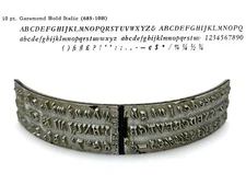 No.685-10B Garamond Bold Italic Type Shuttle for Varityper Typewriter Vtg