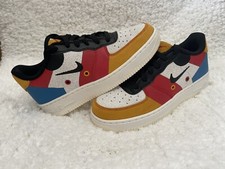 NIKE AIR FORCE 1 PRM Sz 5Y 5 SAIL/BLK-IMPERIAL BLUE/RED/ Women Sz 6.5 BQ2438-100