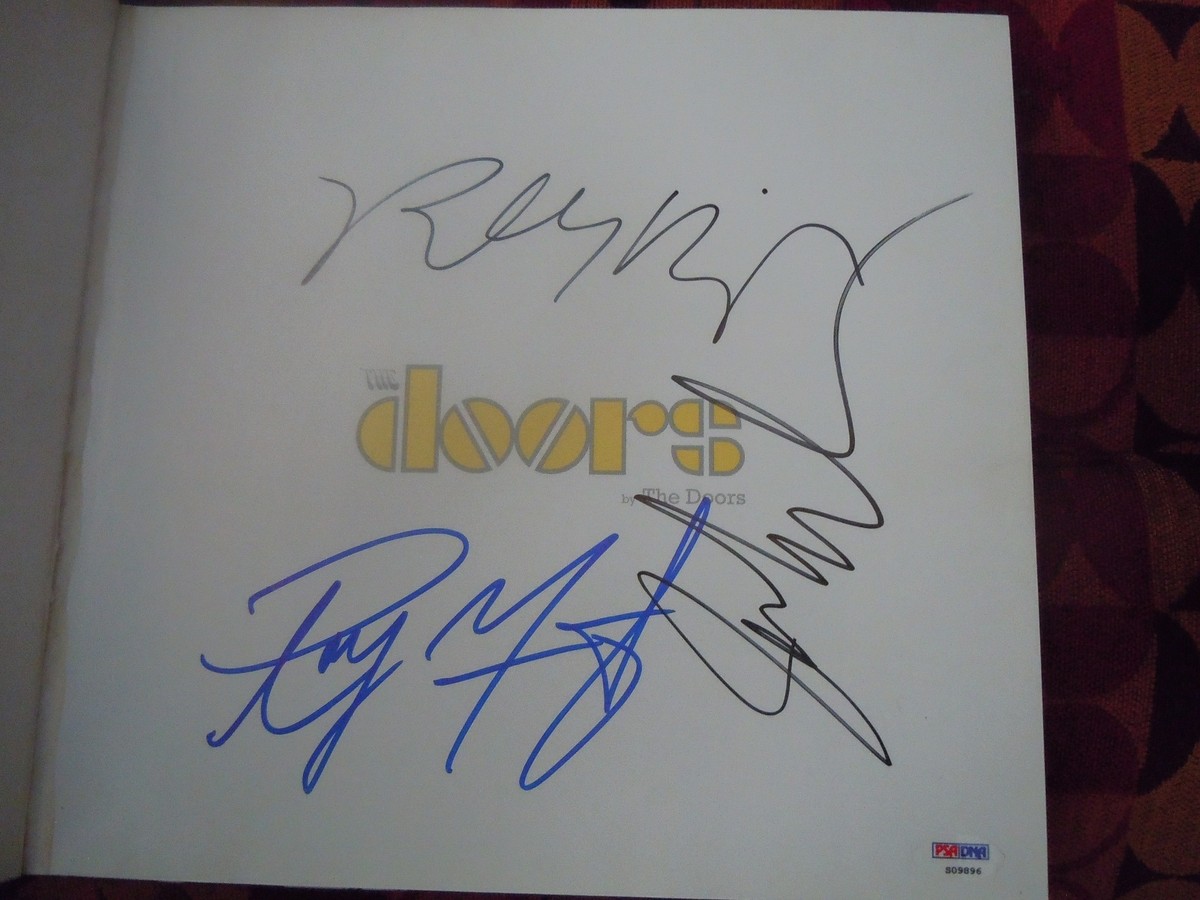 The Doors Authentic Autographs Jim Morrison Book Signed By Ray