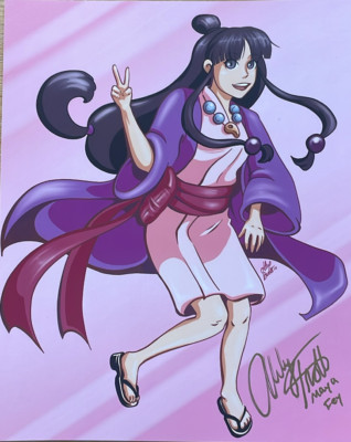 8x10'' Phoenix Wright Ace Attorney: Spirit of Justice Druck signiert von Abby Trott