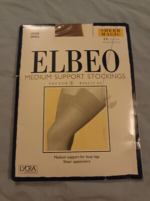 Elbeo Sheer Magic Stockings 20 denier Medium Support Factor 8 in Spice - Small