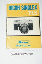RICOH TLS SLR CAMERA CAMERA INSTRUCTION MANUAL GUIDE BOOK ORIGINAL GENUINE
