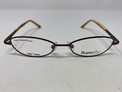 Superflex Kids 52 C.1 46-15-125 Brown Full Rim Metal Eyeglasses Frame KO03