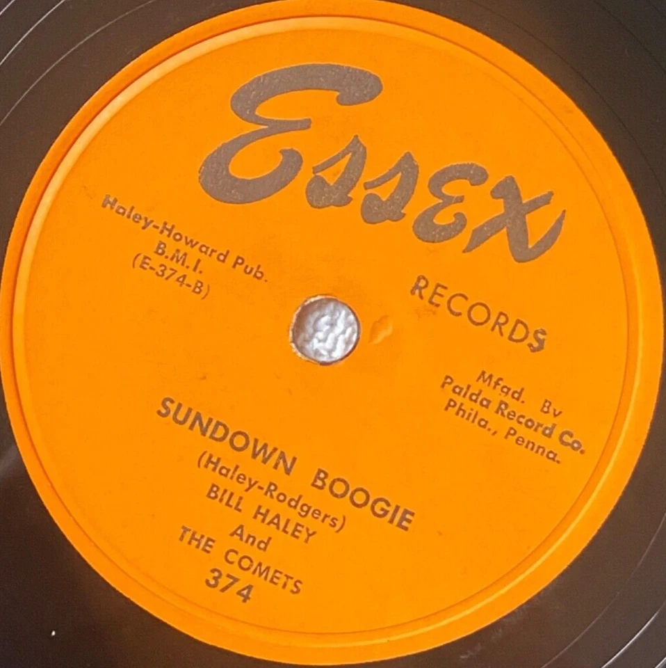 BILL HALEY AND THE COMETS Juke Box Cannon Ball '54 ESSEX 374 10" 78 Shellac NICE - Image 2 of 4