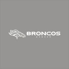 Denver Broncos 10 NFL Team Logo 1 Color Vinyl Decal Sticker Window Car Wall