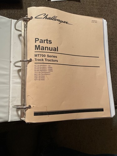 CATERPILLAR CHALLENGER 2005 MT700 SERIES TRACTOR PARTS MANUAL BOOK - Picture 2 of 7