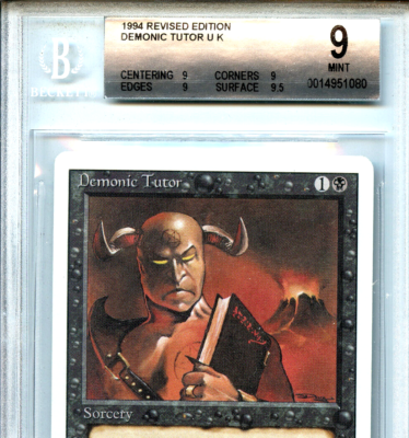 MTG Revised Demonic Tutor BGS 9.0 Mint Magic Card Amricons 1080 | eBay