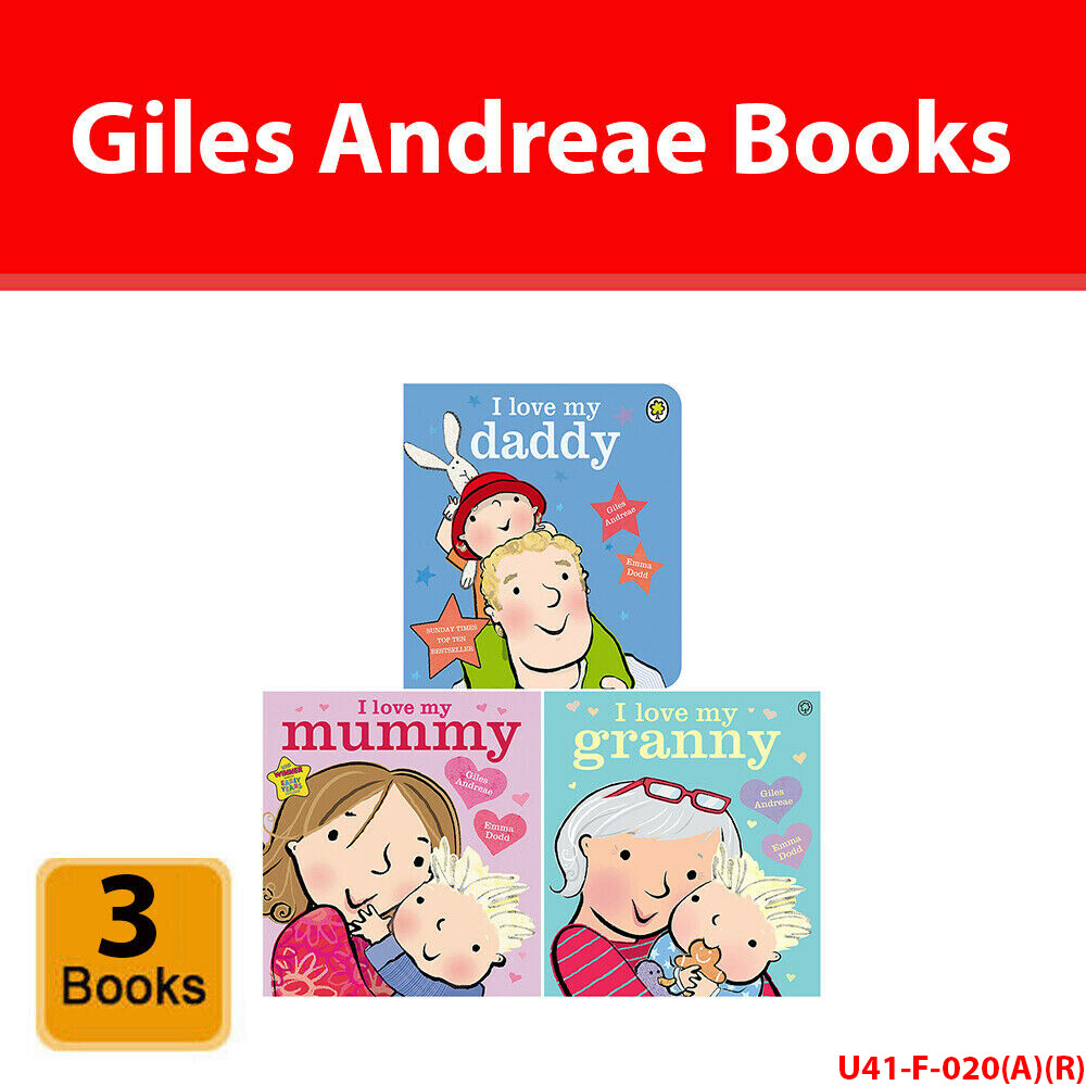 Giles Andreae 3 Books Collection Set I Love My Daddy, Mummy, Granny Fiction NEW
