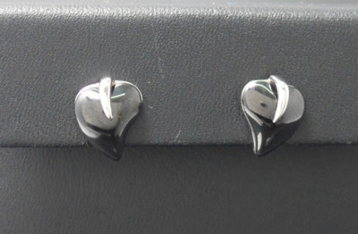 NEU Ohrringe 925 Sterling SILBER silver earrings Ohrstecker argent Obsidian