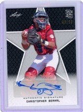 christopher bernal 2020 leaf perfect game auto 48/50