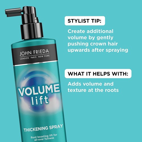 John Frieda VOLUME LIFT THICKENING SPRAY Root Boosting Lift FINE FLAT