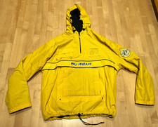 Vintage 1990's Wu Wear Wu-Tang Clan Hooded Snow Jacket Fleece Yellow Black XL