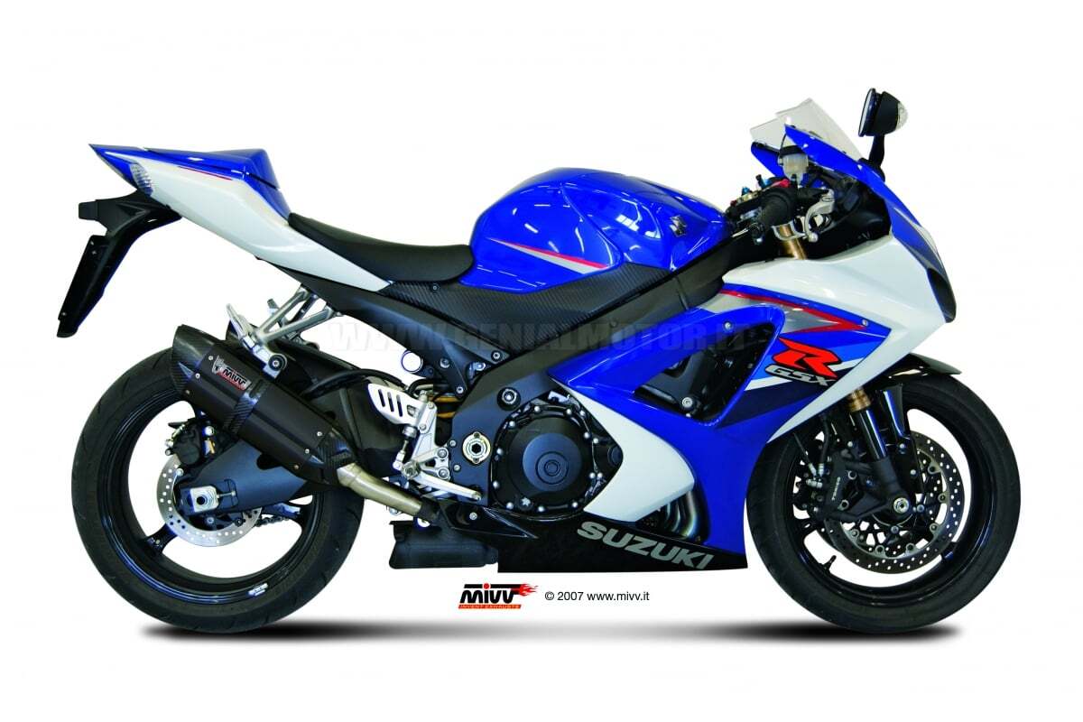 Mivv Approved Exhaust Mufflers Suono Black for Suzuki Gsx-R 1000 2007 > 2008