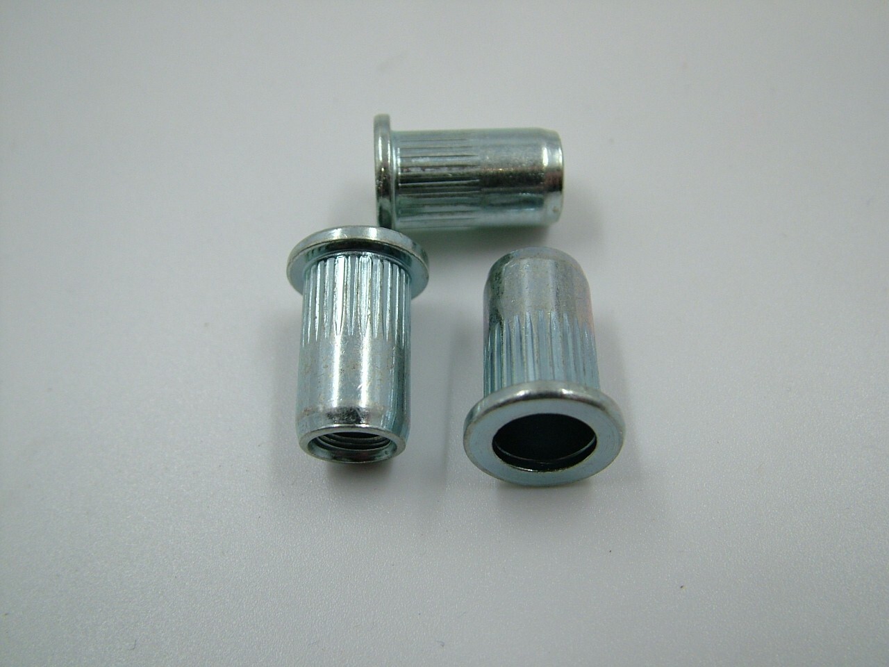 Rivnuts Steel Knurled Head, Threaded Rivet Nuts, Blind Nutserts, M6, pack of 10