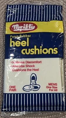 1 Pair Thrifty Foam Rubber Heel Cushions Men's One Size Fits All
