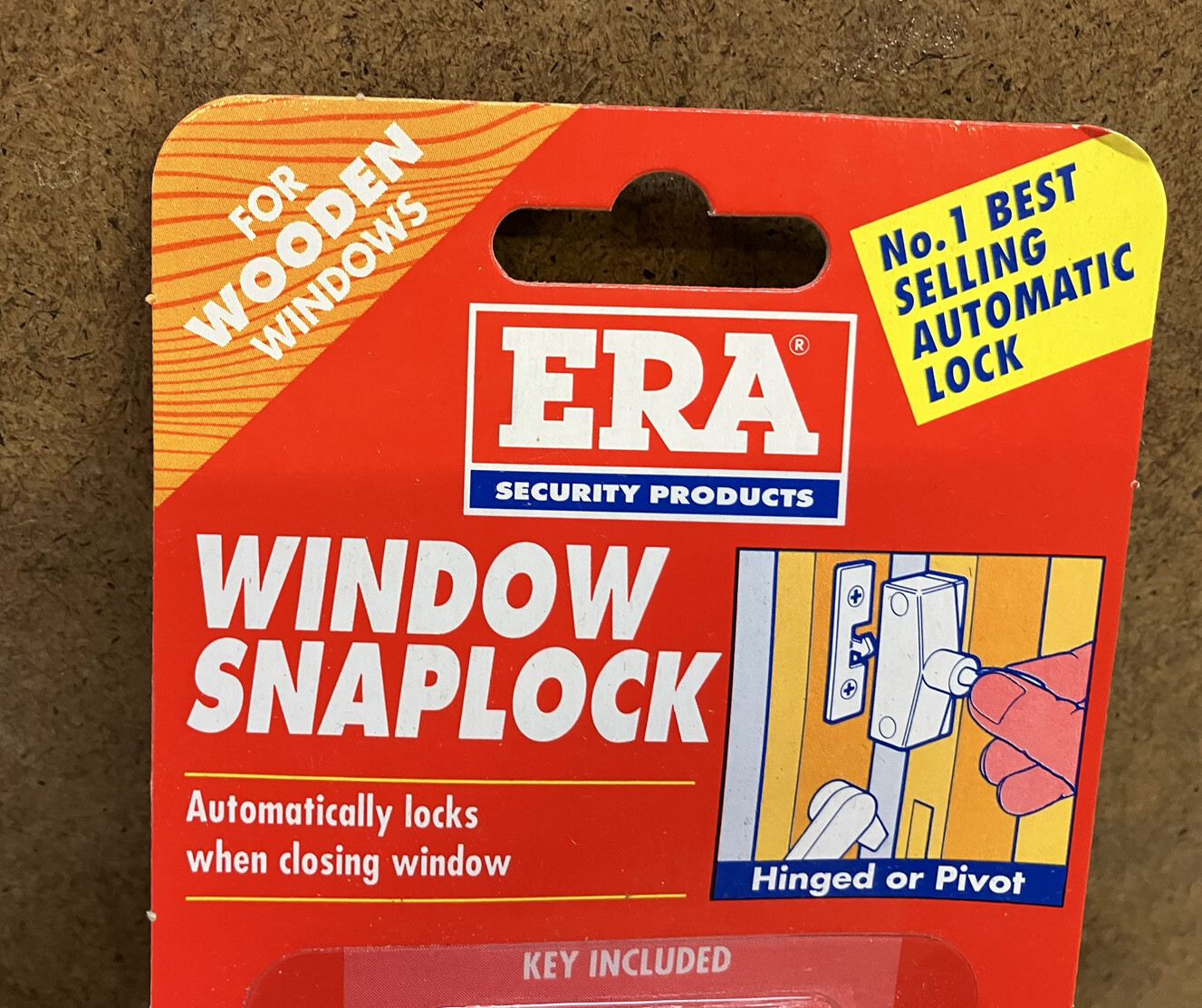ERA Snaplock & Key Wooden Window Hinged Security Casement White 80112