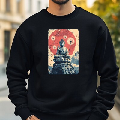 Buddha with Dandelion Sweatshirt Cosy and Perfect for Any Occasion S to 4XL