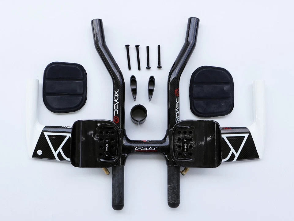 Manillar de fieltro Devox Aero carbono contrarreloj 420 mm 26 mm con adaptador de 31,8 mm Foto 2 de 4